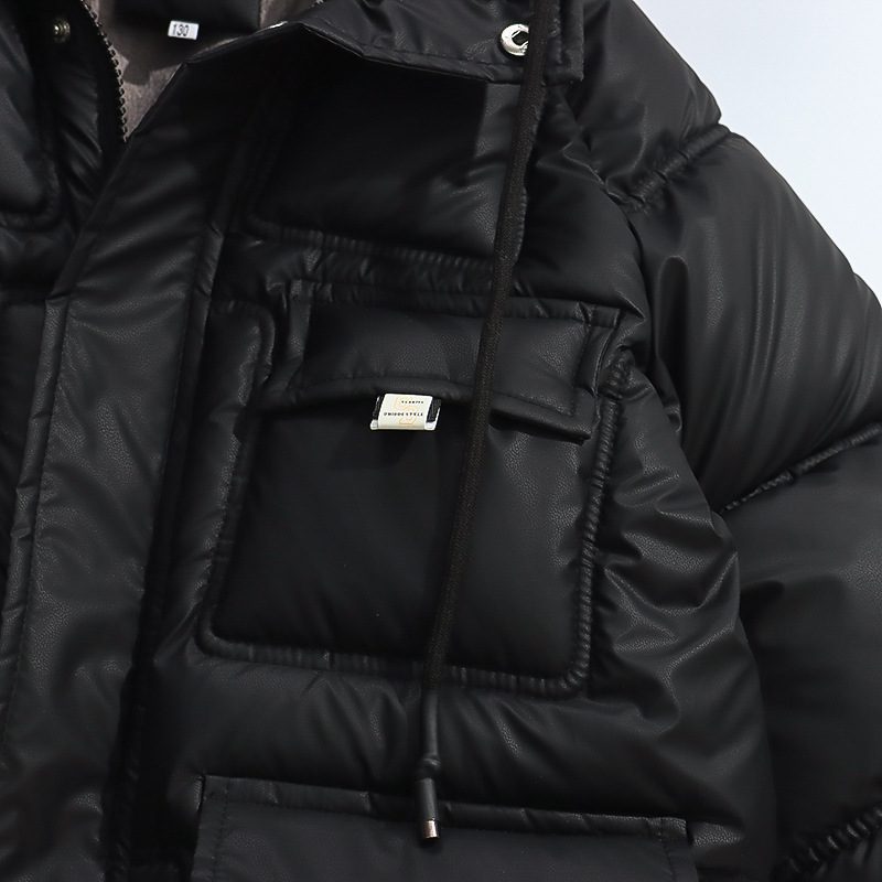 Varm vinterjacka för barn med huva och bomullsfoder_voghion.com