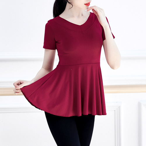 Dance wear women's long-sleeved ballet tops adult modern body classical dance teacher adult slimming practice clothing