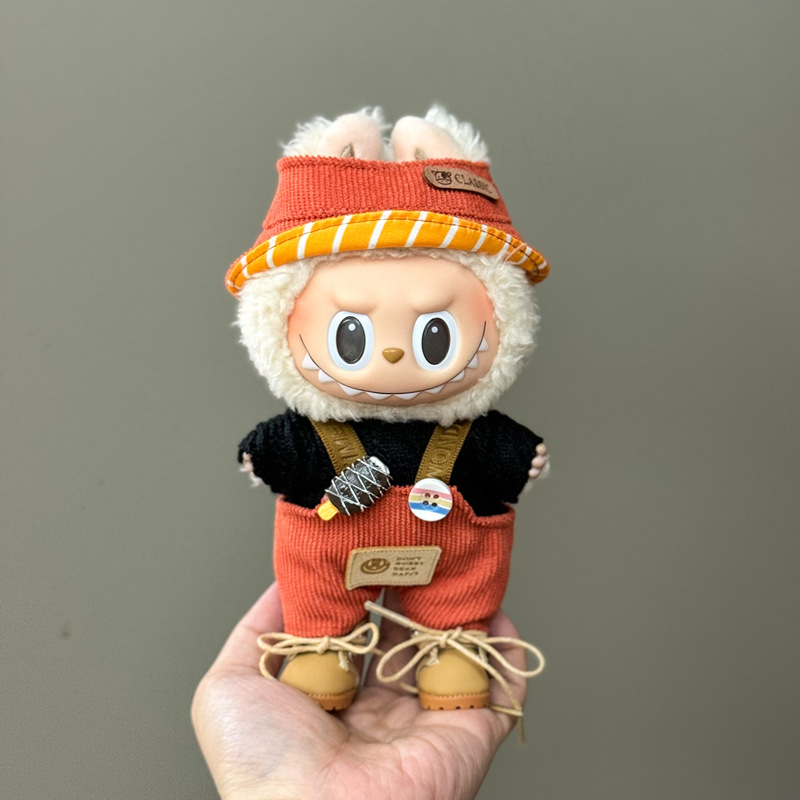 【衣類のみ】ラブブ labubu ベビー服 17cm ペンダント 1代目・2代目 ビニールぬいぐるみ 服セット|undefined