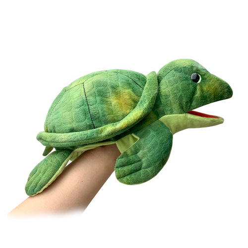 Cross-border New Marine Animal Hand Puppet Shark Turtle Doll Children's Comfort Toy Lion Doll Wholesale