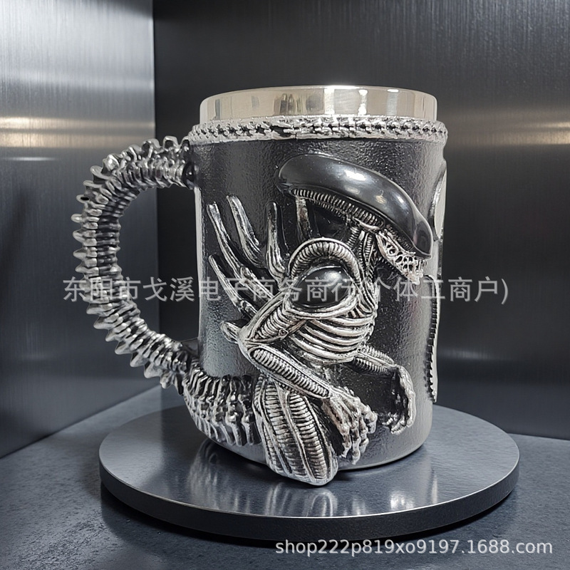 万圣节高级感新款个性欧美Maiden客厅酒高端装饰摆件3D立体马克杯|undefined