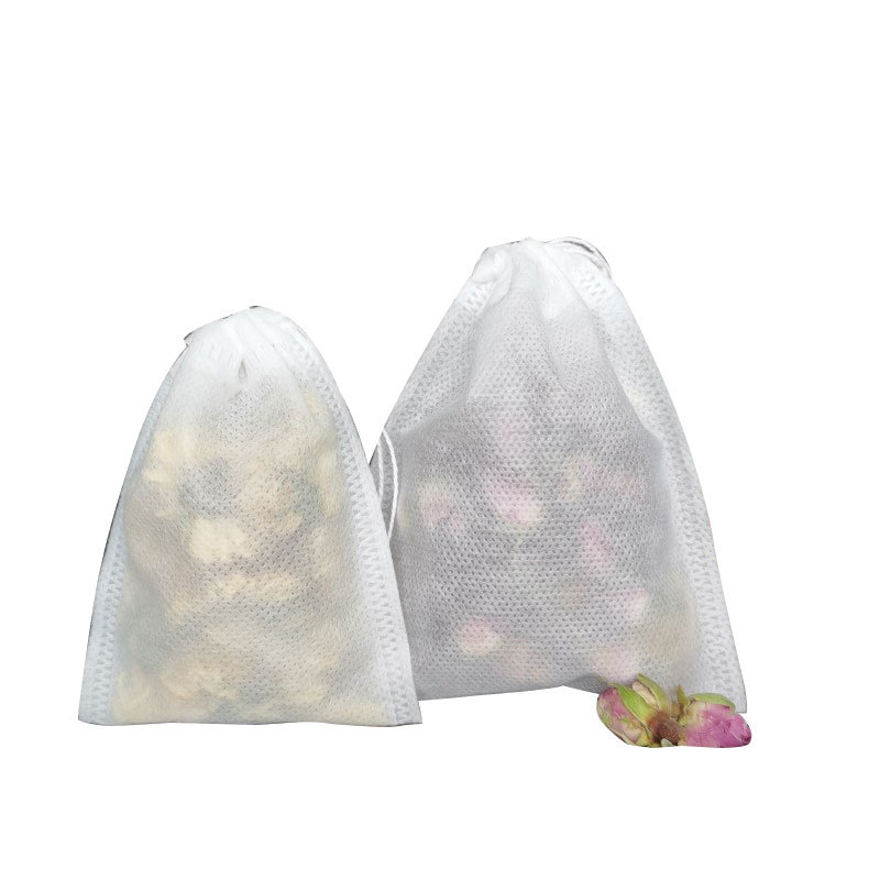跨境茶包袋一次性抽绳无纺布煎药袋煲汤卤料袋茶叶包装过滤袋