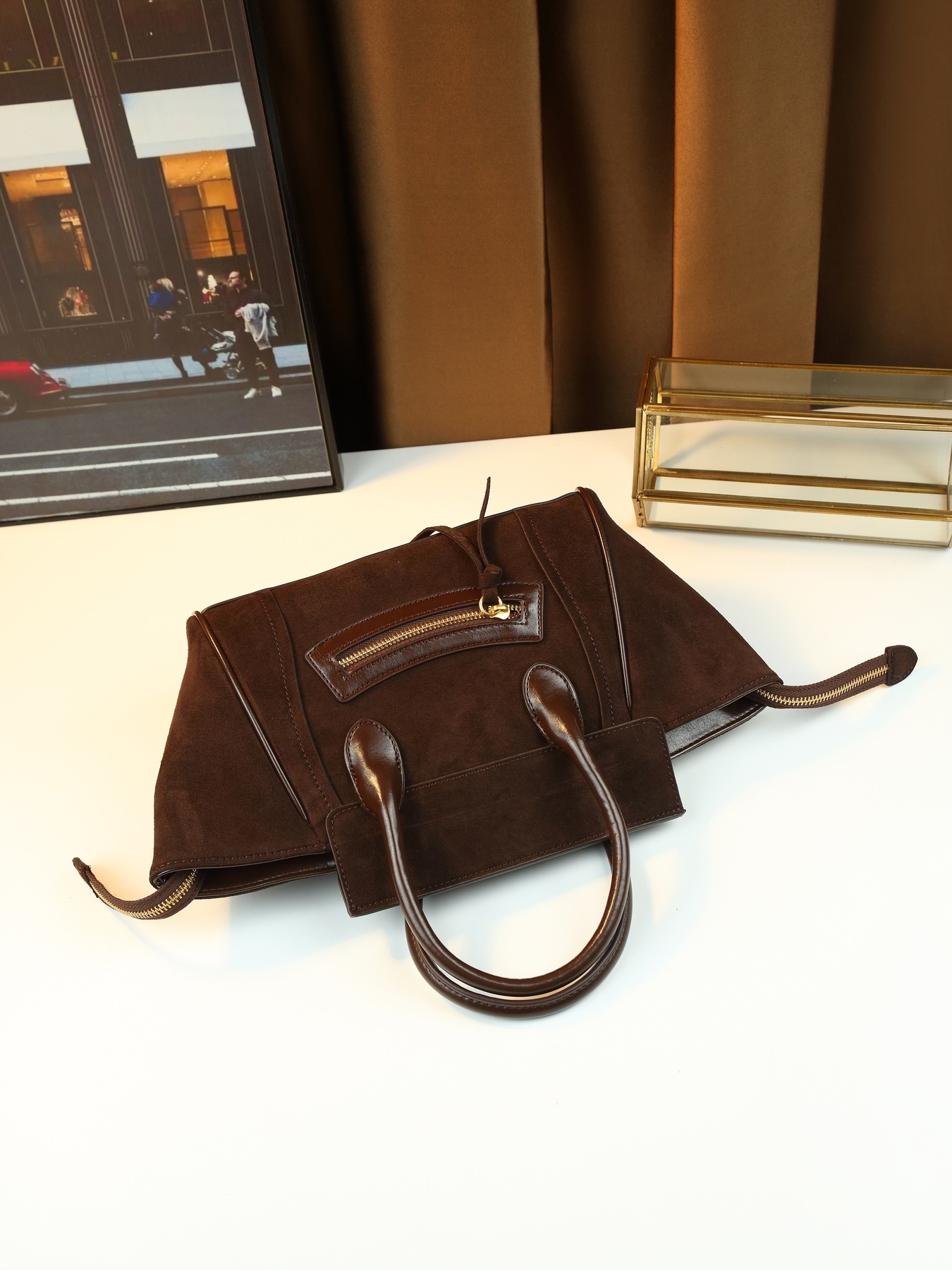 Women's Smiley Face Handbag Large Capacity Pu Leather Shoulder Bag_voghion.com
