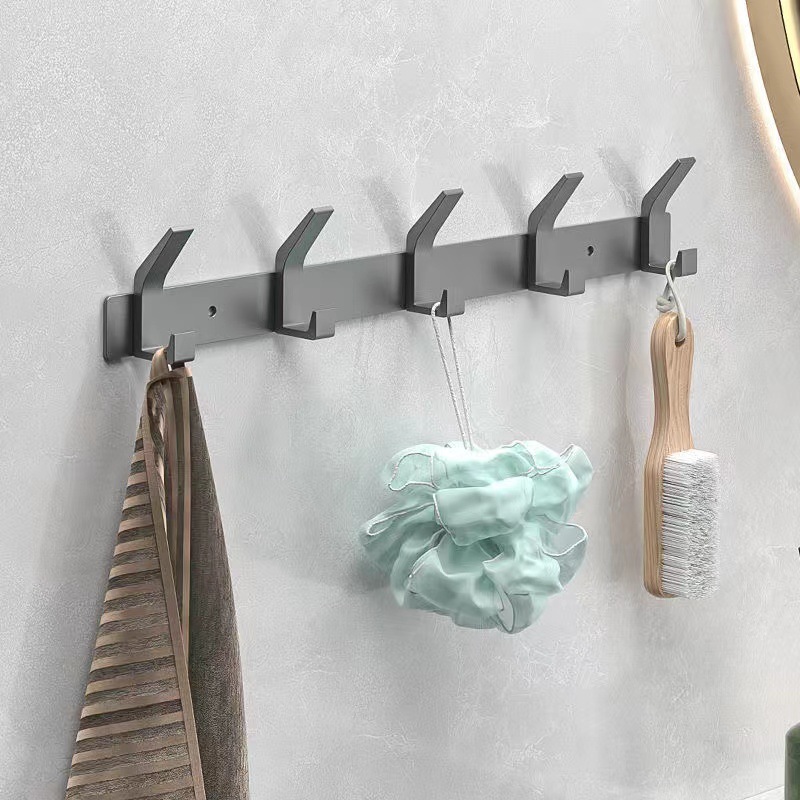 Gancho sin perforación pared pared ropa de baño sombrero percha de pared inodoro puerta de baño gancho trasero transfronterizo