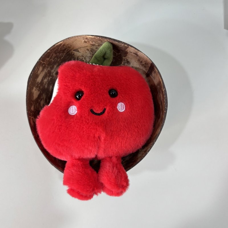 クリスマスデコレーションぬいぐるみ表現口紅リンゴペンダントクリスマスツリーデコレーションスマイリーフェイスいたずらリンゴ遊び|undefined