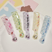 原创亚克力冰透可爱猫咪梳子鱼骨发夹手机壳鞋花贴片diy饰品配件