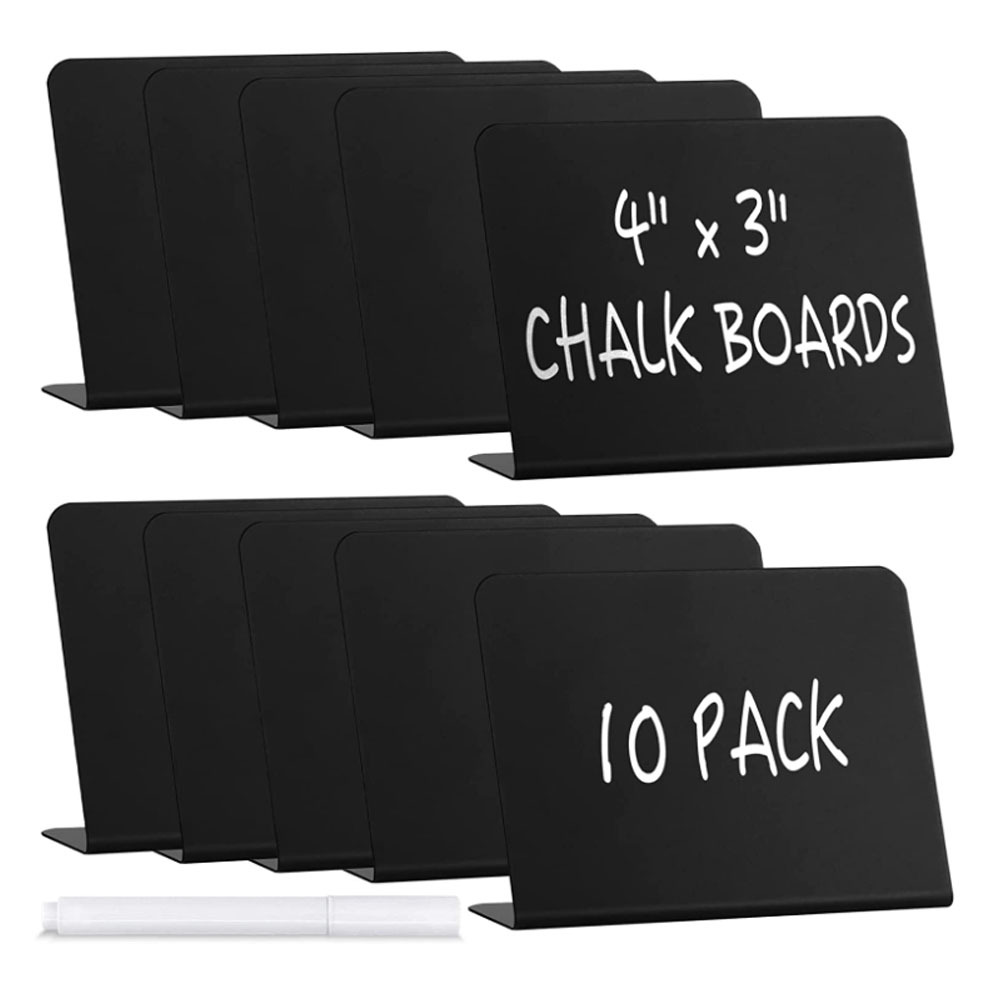 亚马逊热销现货防水可擦写重复使用L型迷你小黑板价格牌桌号牌