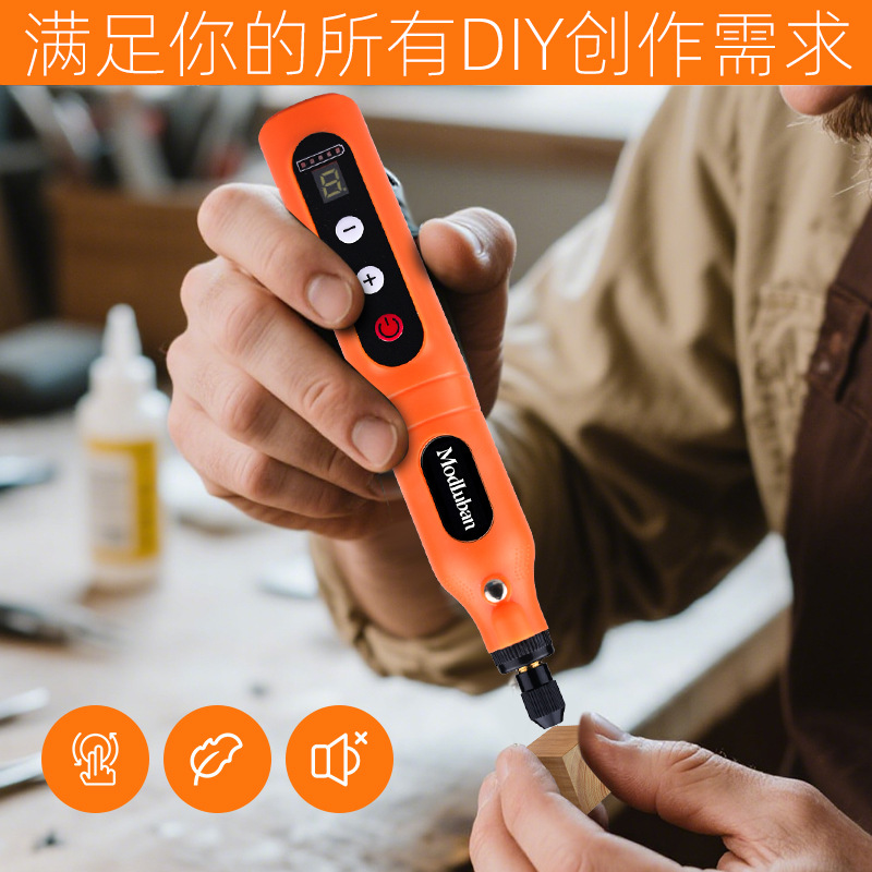 3.7v máquina de tallado pequeña amolador de mano pulido artefacto jade tallado mini taladro eléctrico lápiz de molienda eléctrica