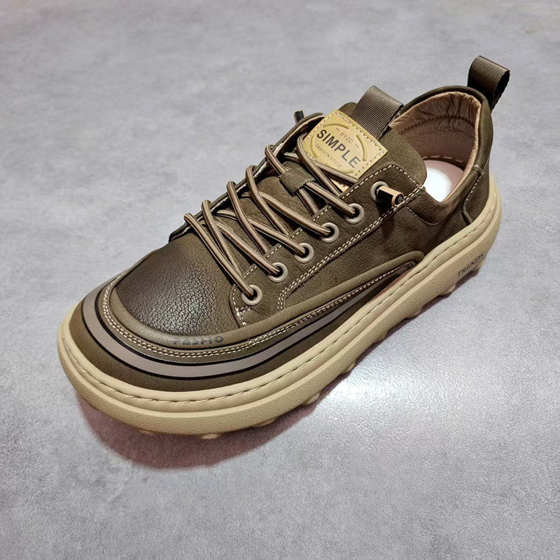 Men's Genuine Leather Cute Ugly Mango Shoes Versatile Men's Trendy Shoes Genuine Leather Tilted Clown Shoes European Casual Shoes