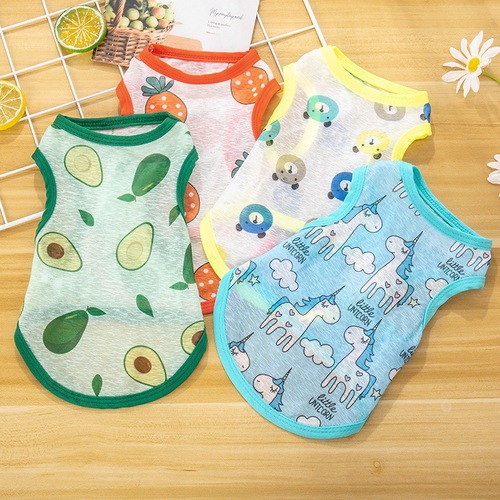 Dog Clothes Summer Thin Vest-Type Sun Protection Shirts for Cats, Teddy & Pomeranian Small Dog Pet Clothing for Spring and Summer