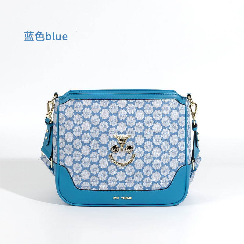 EYETHEME impresión de gran volumen de contraste de color zipper PU bolso de hombro ajustable correa bolso de mochila 2572 #