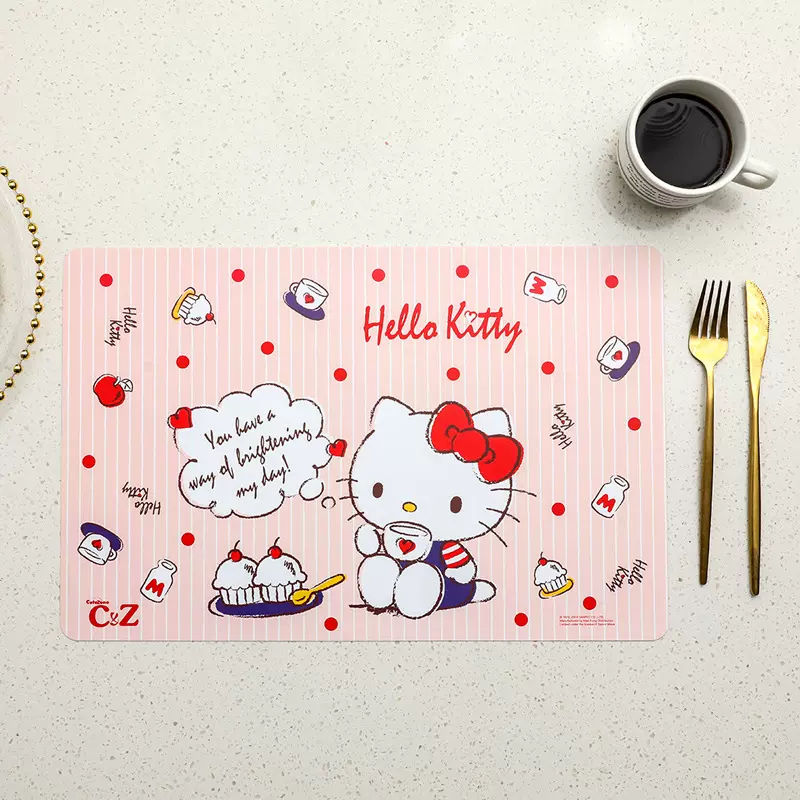 厂家供PP塑料餐垫动漫卡通餐桌隔热垫长方形防滑桌垫PP杯垫餐具