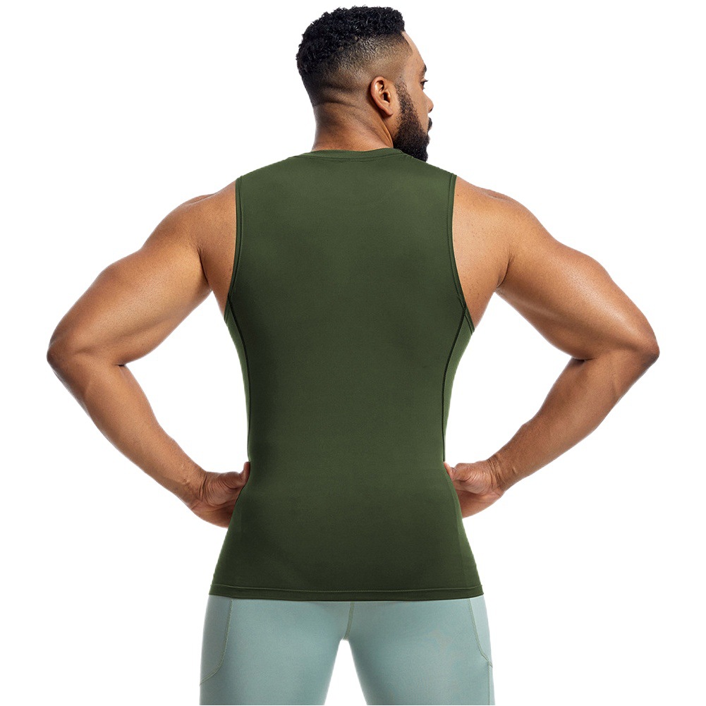 Cross-Border Sports Vest Men's Summer Tight-Fitting Fitness Top Basketball Training Quick-Drying Running Vest Amazon