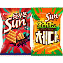 韓國進口食品 好麗友太陽玉米片 酥脆美味零食商超熱賣批發80g