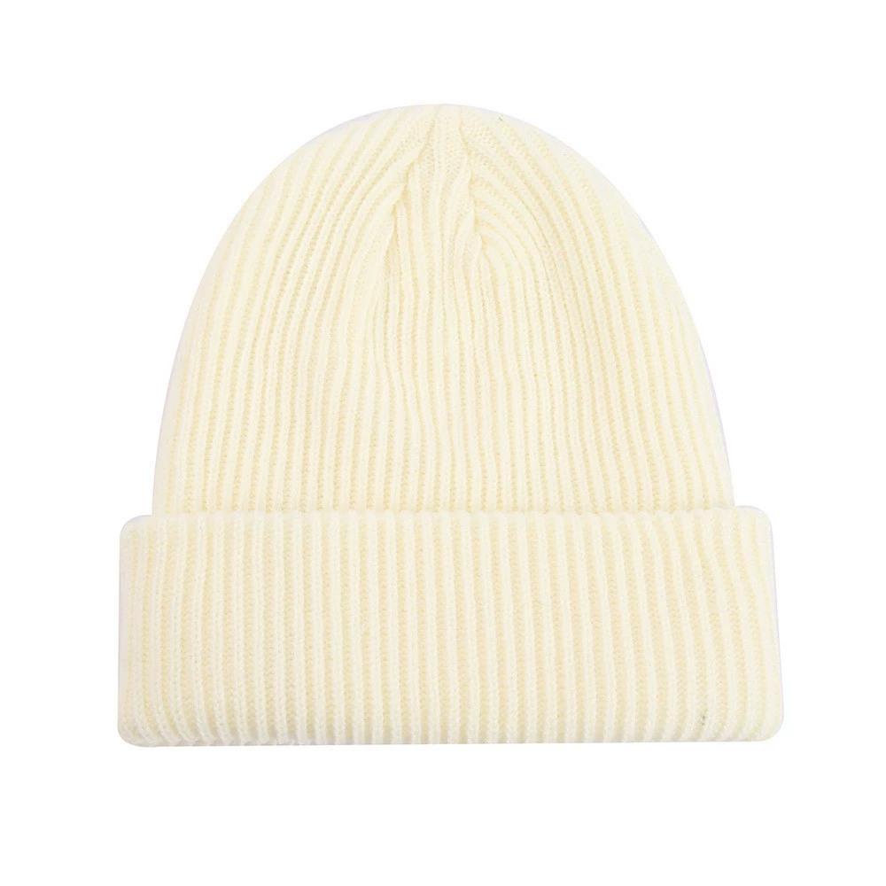 Thick Winter Knit Beanie Hat, Unisex Adult, Cuffed Ribbed Design, Warm & Versatile