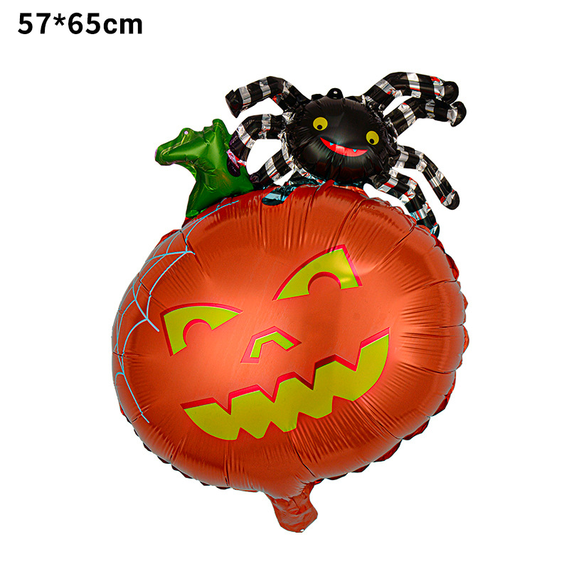 Halloween noche fiesta fantasma forma globo diseño Globo de aluminio de Halloween nuevo gran dibujos animados en forma de calabaza