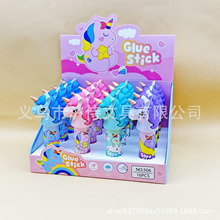 新款独角兽固体胶马卡龙少女心白色胶棒学生手工DIY桌面胶水外贸