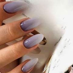 新款穿戴甲美甲漸變灰紫顯白假指甲貼片跨境成品可拆卸穿戴式