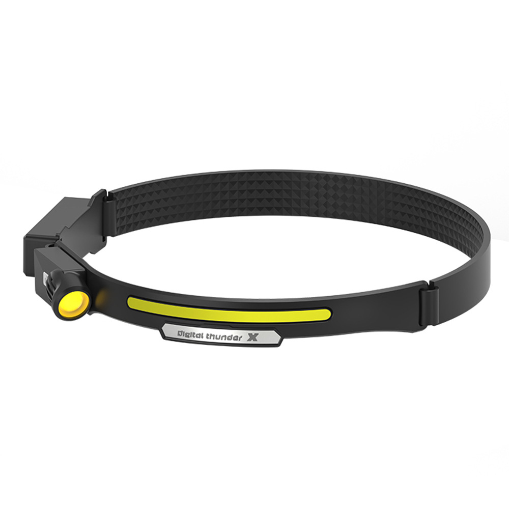 Carga USB transfronteriza a prueba de agua fuente de luz dual LED Faro de marcha lámpara de minero al aire libre inducción de pesca nocturna faro de luz fuerte