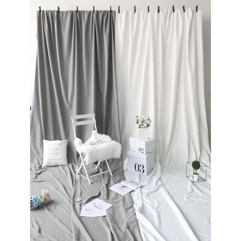 White Photo Background Cloth Photography Live Broadcast Pure Color Hanging Cloth Bedroom Room Decoration Props Art Background Wall Classy