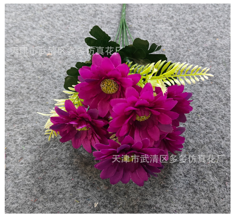 7头大菊花仿真花仿真装饰婚庆酒店居家花排批发装饰假花详情9