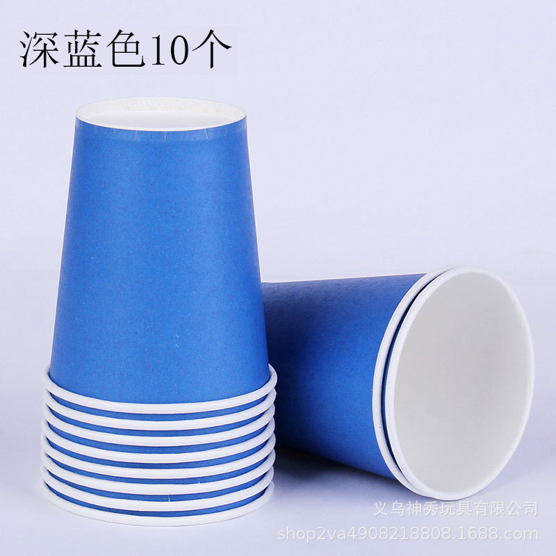 Colorido 10 tazas de papel materiales hechos a mano de jardín de infantes tazas de papel engrosadas arte materiales de bricolaje hechos a mano
