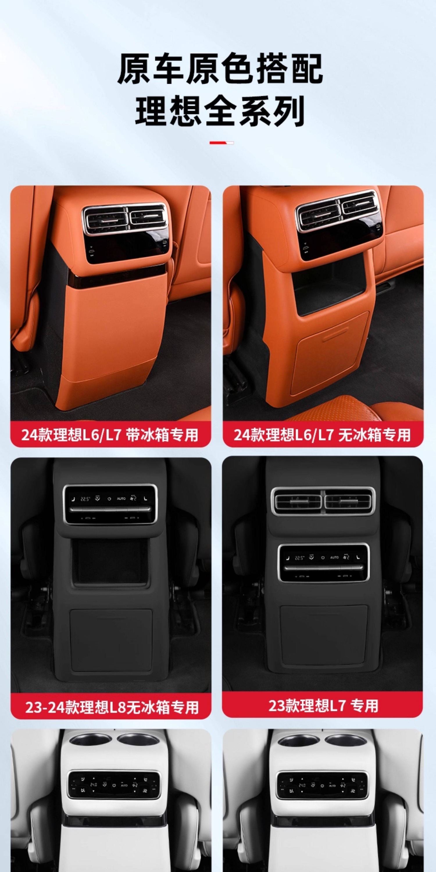 Suitable for Ideal I6I8L6L7L8L9 Rear Anti-Kick Pad Interior Modification Refrigerator Air Conditioning Protective Panel Car Accessories