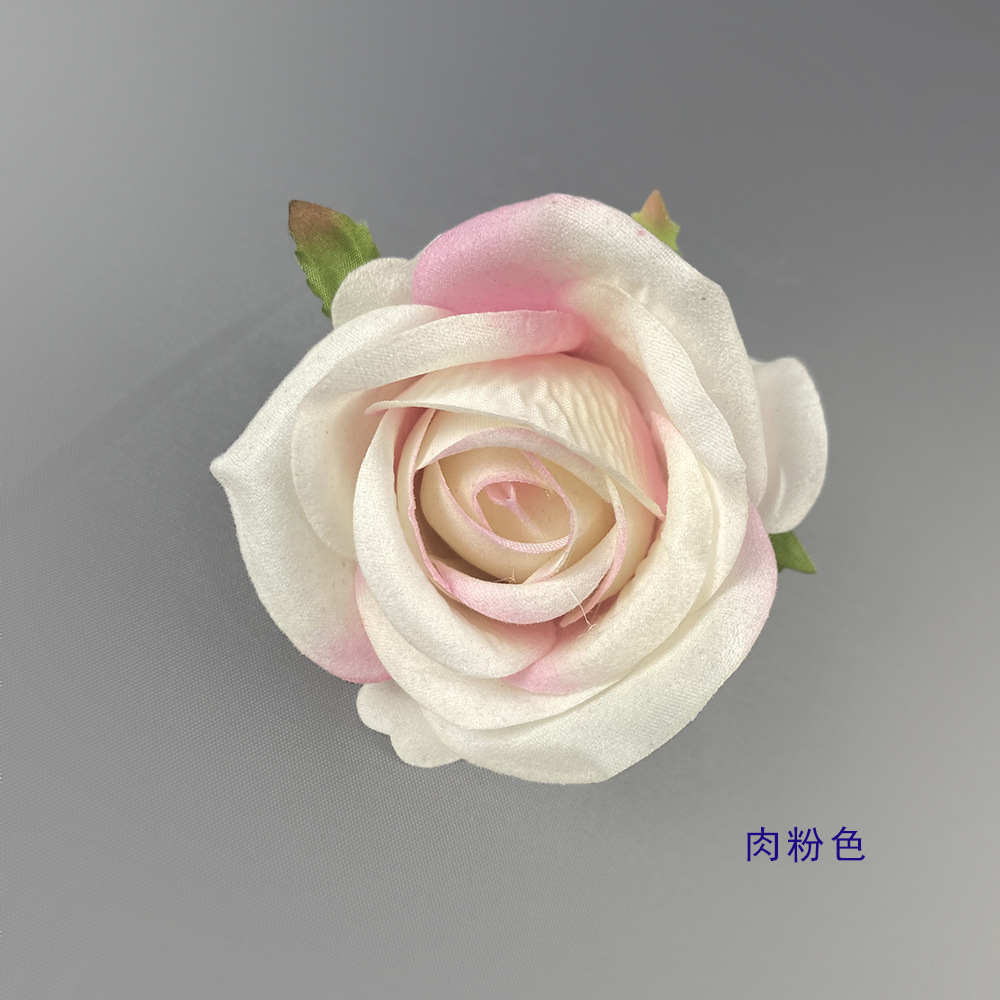 Simulación mini tela de terciopelo de diámetro de 7cm de rosa de alta simulación de cabeza de flor flor flor de pared flor de muñeca flor
