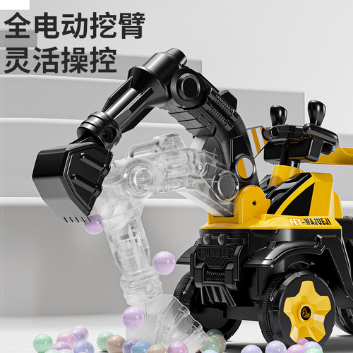 Child Mining Excavator Toy Car with Seating for Boys Electric Construction Truck Super Large Remote Control Excavator with Seating for Digging Machine