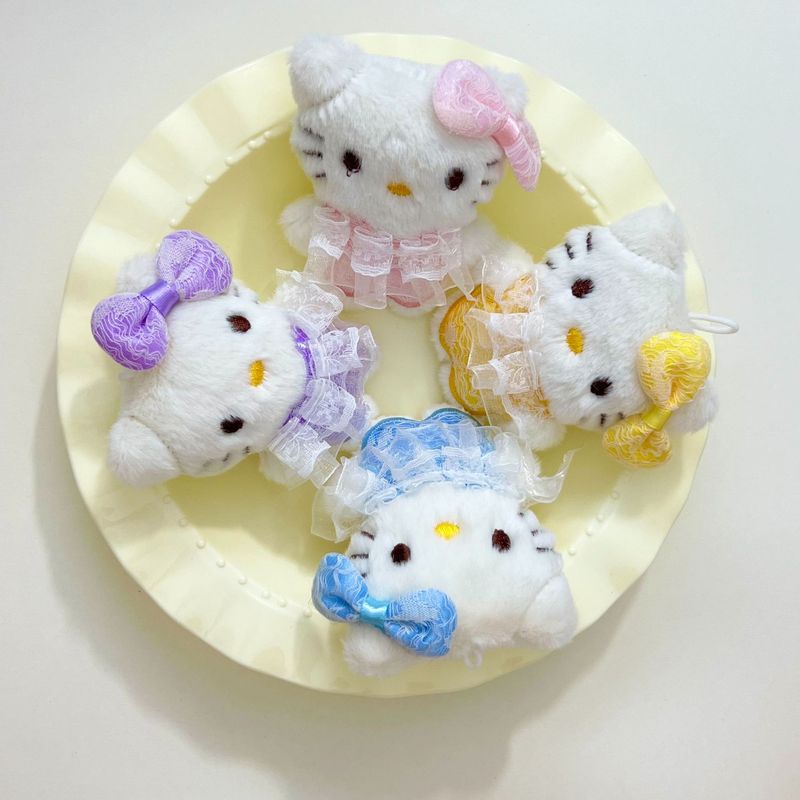 新款可爱穿裙子kitty猫钥匙挂件卡通毛绒少女心猫咪学生背包挂件|undefined