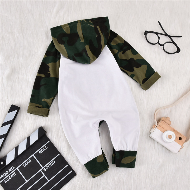 New Baby Children's Clothing Boys' Hooded Romper Long Climbing Jumpsuit display picture 12