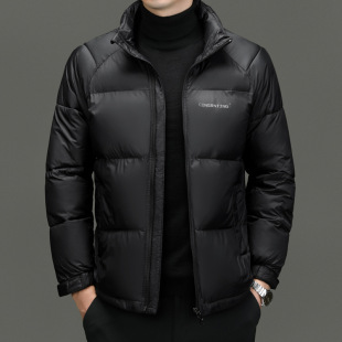 Middle-Aged Men's Classy Stand-Up Collar Cotton-Padded Winter Outwear, Ultra-Thick Cotton-Padded Jacket, Dad's Short Thickeneded down Jacket, Cotton-Padded Outwear