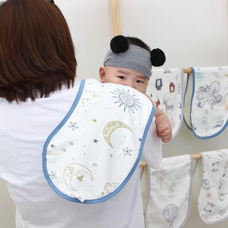 Neonatal belch towel spit milk pad shoulder anti-overflow pad soft saliva towel baby newborn big bib Australian cotton gauze