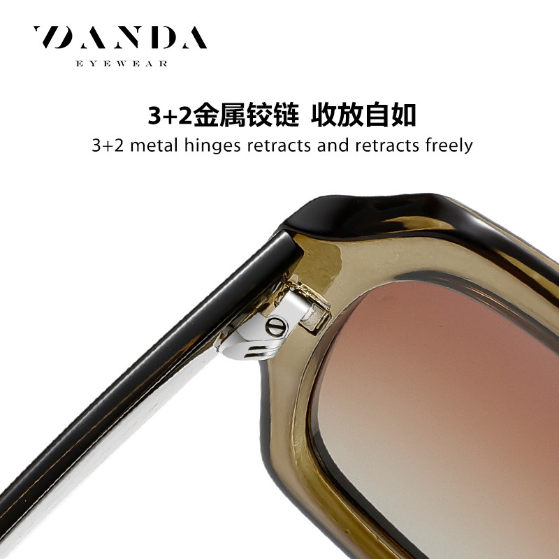 Nuevas gafas de sol polarizadas transfronterizas S26131 Gafas de sol de hoja para mujer de moda salvaje Gafas de sol de montura grande europeas y americanas