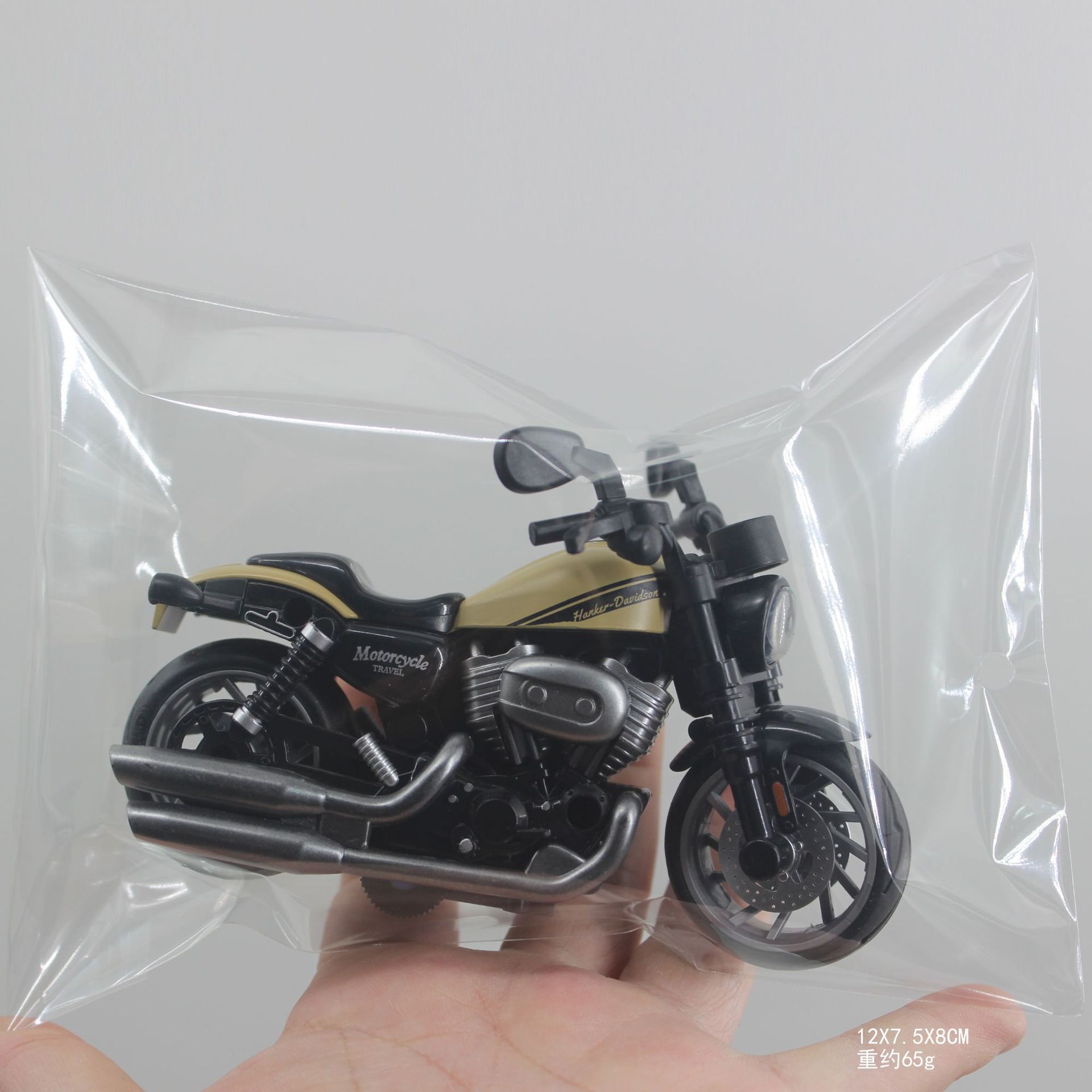 【65G】OPP 가방 H7788-2ha 브라운 시뮬레이션 오토바이 모델