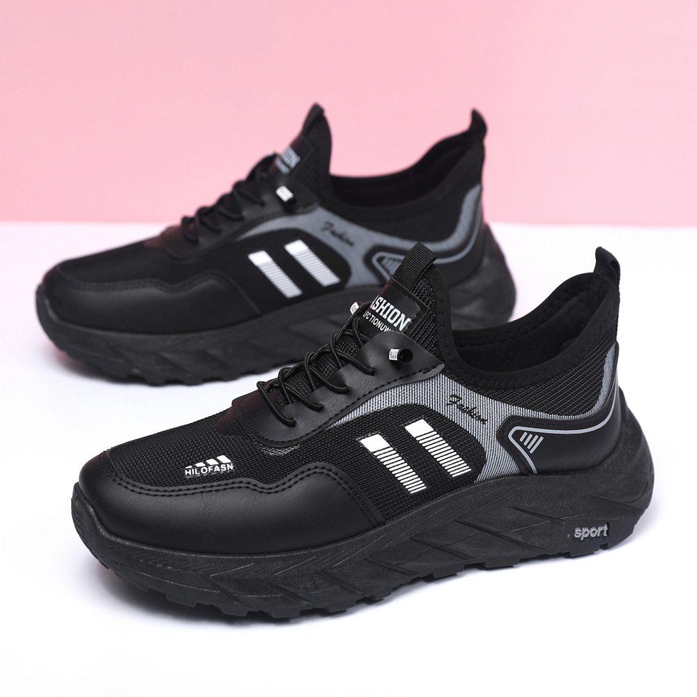 Verano nuevo estilo ligero zapatos para personas mayores zapatos cómodos para hombres zapatos antideslizantes para papá zapatos para mamá baile cuadrado zapatos deportivos de suela blanda