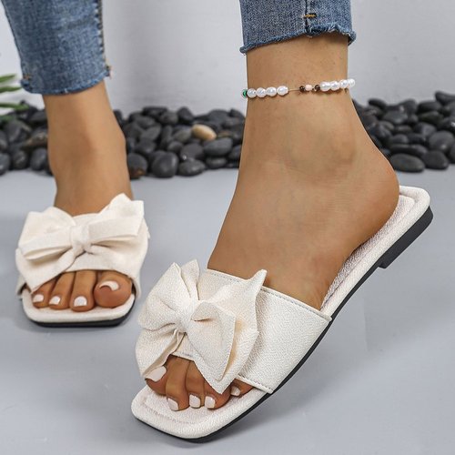 Wish 2025 Large Size Bow Flat Sandals Dropshipping