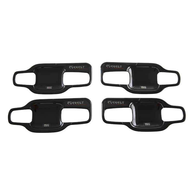 Подходит для Ford 23 Everest дверная чаша Road владелец кузова декоративная наклейка крышка Черный углеродное волокно узор фортепиано черный