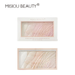 跨境粉狀珠光浮雕立體雕花遮瑕鑽靈星動高光腮紅眼影修容一體盤