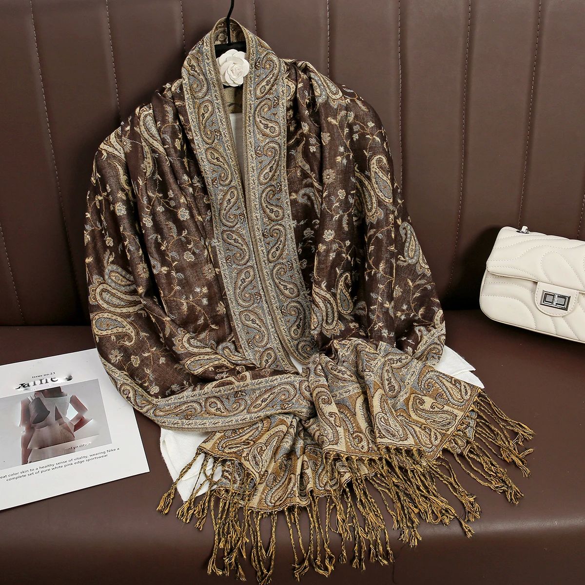 Tassel Blanket Design Thick Pashmina New Winter Warm Shawl W