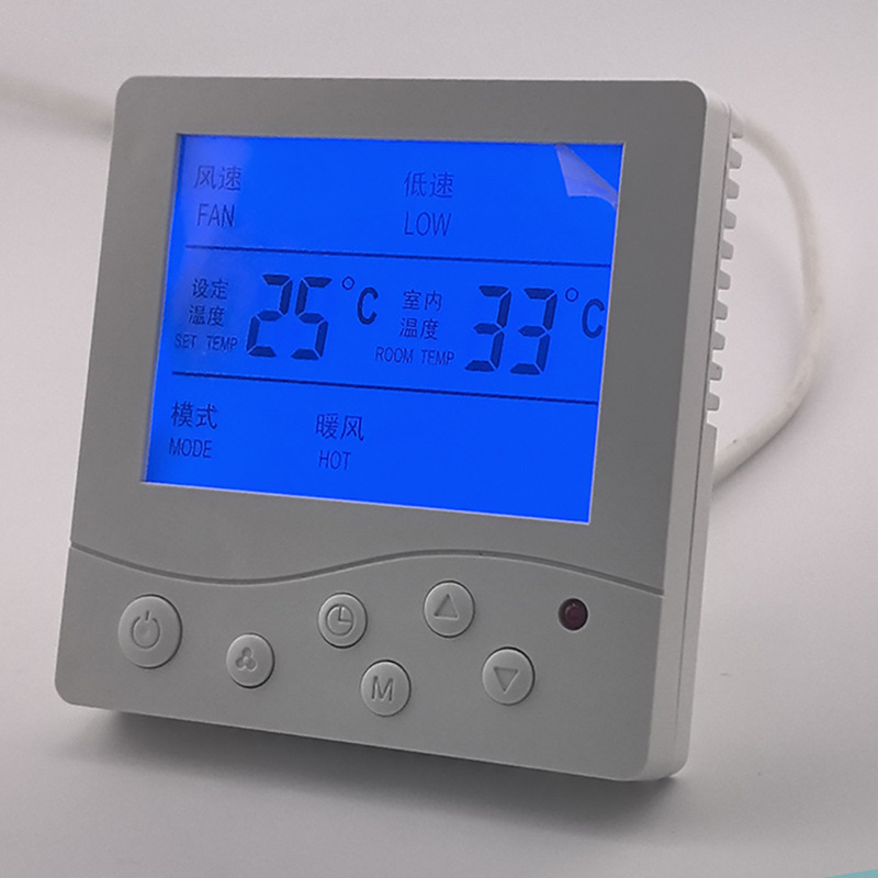 Water System Central Air Conditioning Lcd Thermostat Fan Coil Three-Speed Switch Control Panel with Remote Control Universal Water System Central Air Conditioning Lcd Thermostat Fan Coil Three-Speed Switch Control Panel with Remote Control Universal