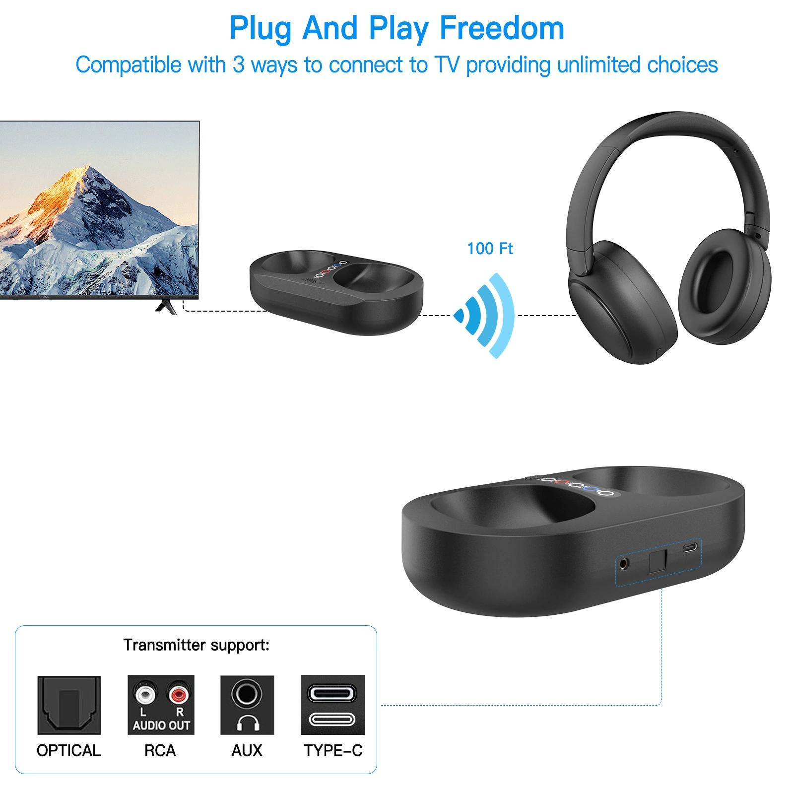 Трансграничная творческая Bluetooth-гарнитура, гарнитура 5.3, музыкальная гарнитура с шумоподавлением ANC, беспроводная спортивная гарнитура с длительным сроком службы батареи