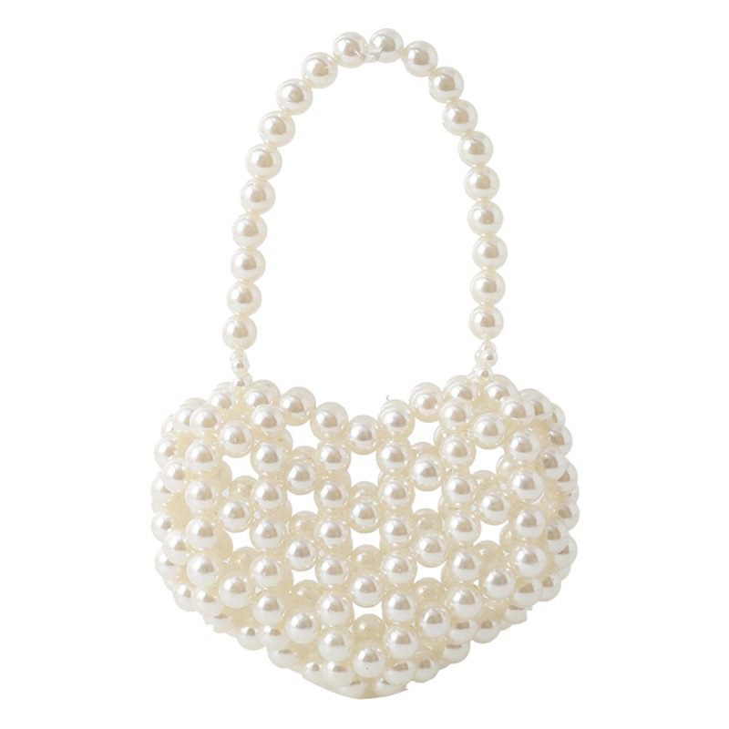 Bolso pequeño lindo de los niños pequeña princesa estilo occidental perla mini bolso moda bebé amor bandolera