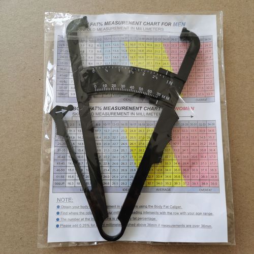 Fat caliper, waist circumference ruler combination set, body fat measuring instrument, sebum pliers measuring clip, Y-shaped ruler set