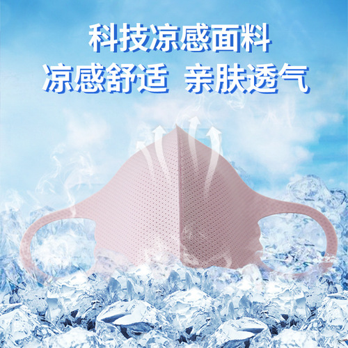 Mesh breathable children's ice silk adjustable and washable sunscreen eye protection mask cross-border new model