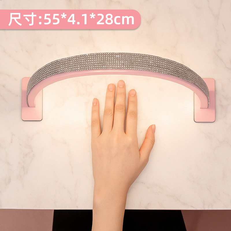 Espectro completo belleza lámpara de media luna pestañas bordadas manicuras pestañas frías luz suave lámpara de escritorio LED luz de noche