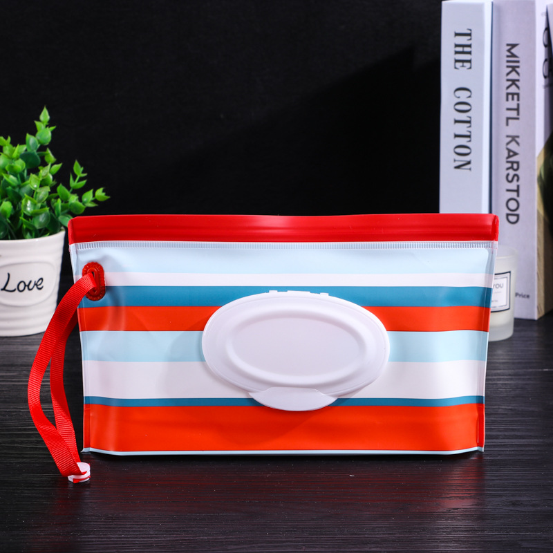 Bolsa de toalla suave de algodón al por mayor bolsa de tejido húmedo EVA protección del medio ambiente máscara bolsa de almacenamiento de viaje impermeable a prueba de humedad portátil