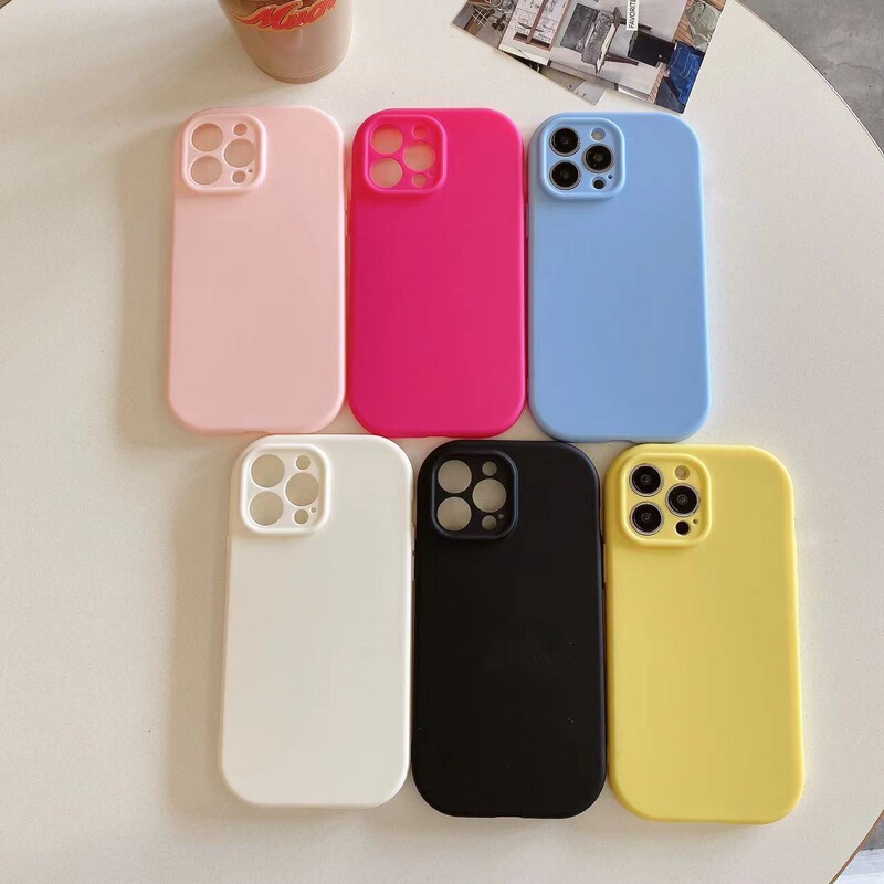 Big Fat Man Suitable for Apple 15Promax/14/12/Xr Pure Color 16XS Simple Iphone13 Mobile Phone Case 8/7