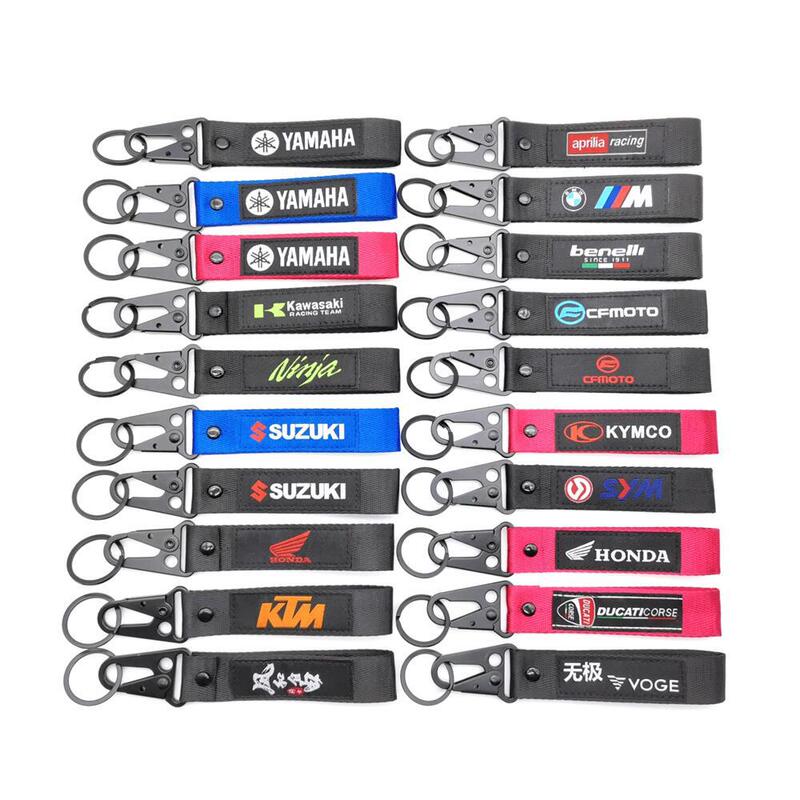 Motorcycle Embroidered Keychain Pendant Suitable for Yamaha, Suzuki, Kawasaki, Chunfeng Keys to Prevent Loss