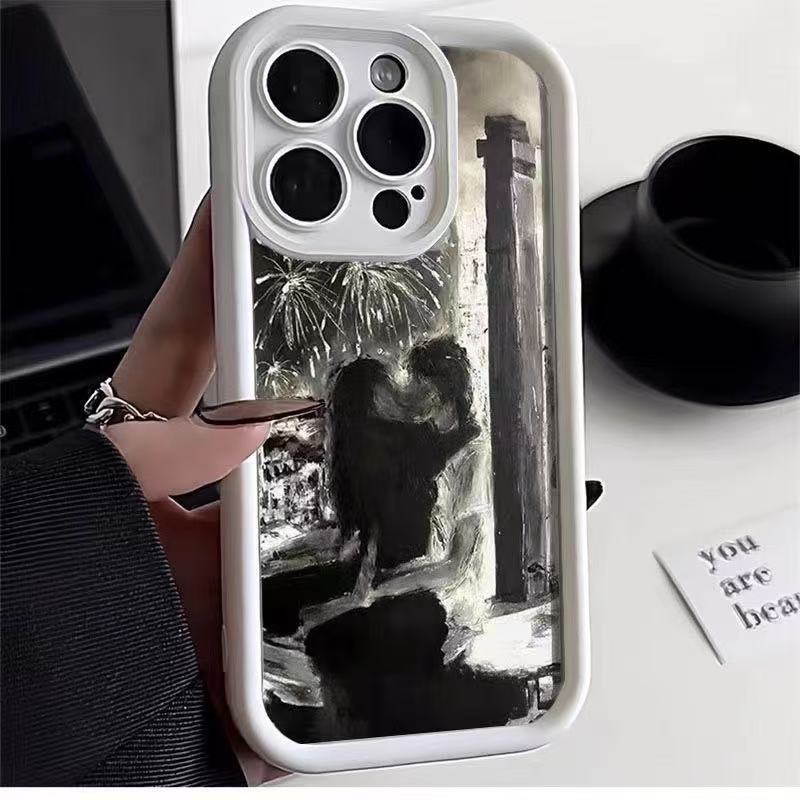 Nueva pareja para iPhone 16pro funda para teléfono móvil Apple 15 anti-caída 14 arte 13promax Europa y América 12x